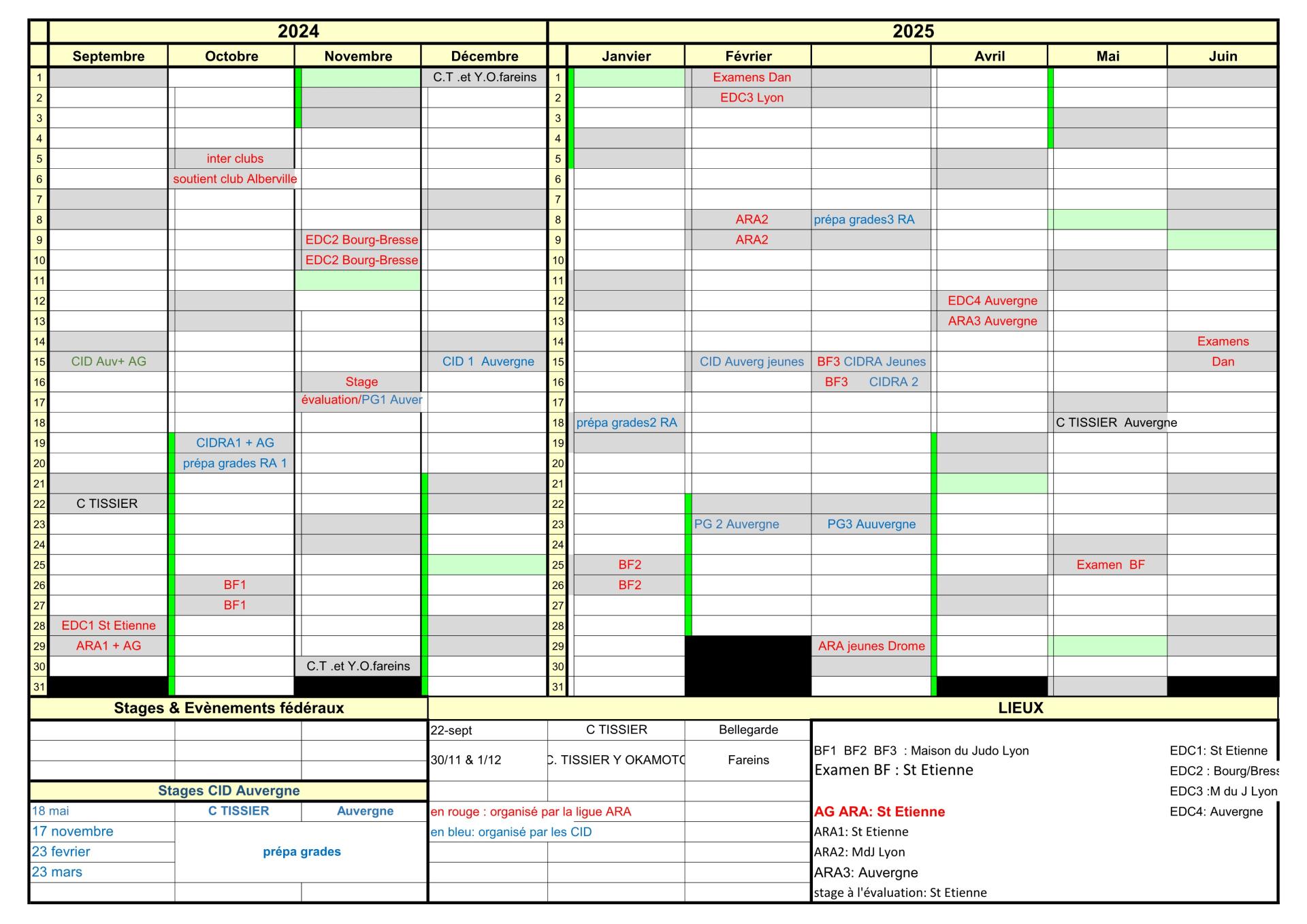 Copie de ara planning 24 25 clubs v 6 1